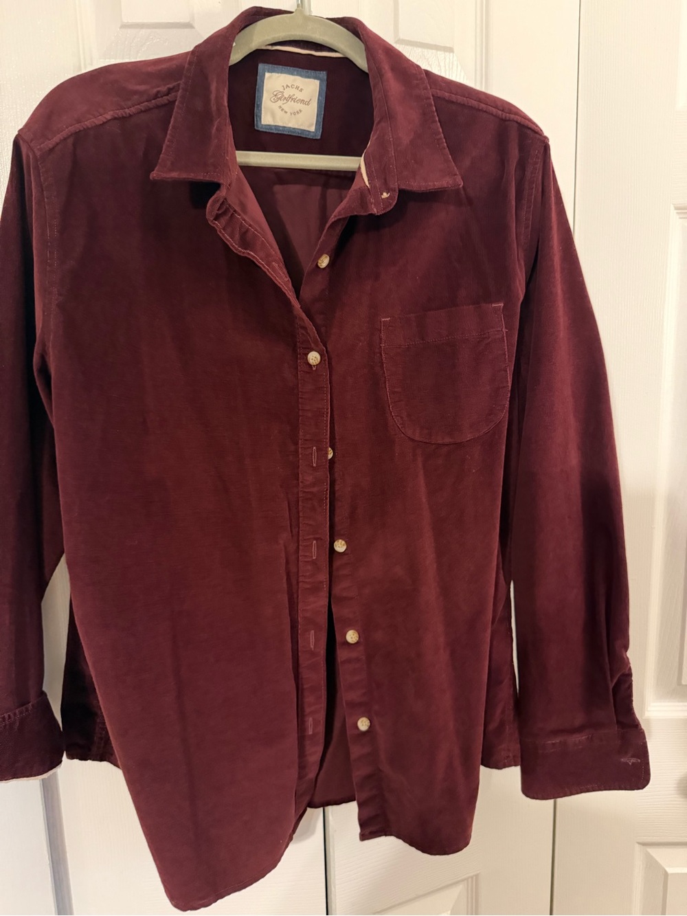 Jachs Girlfriend Deep Burgundy Corduroy Shirt